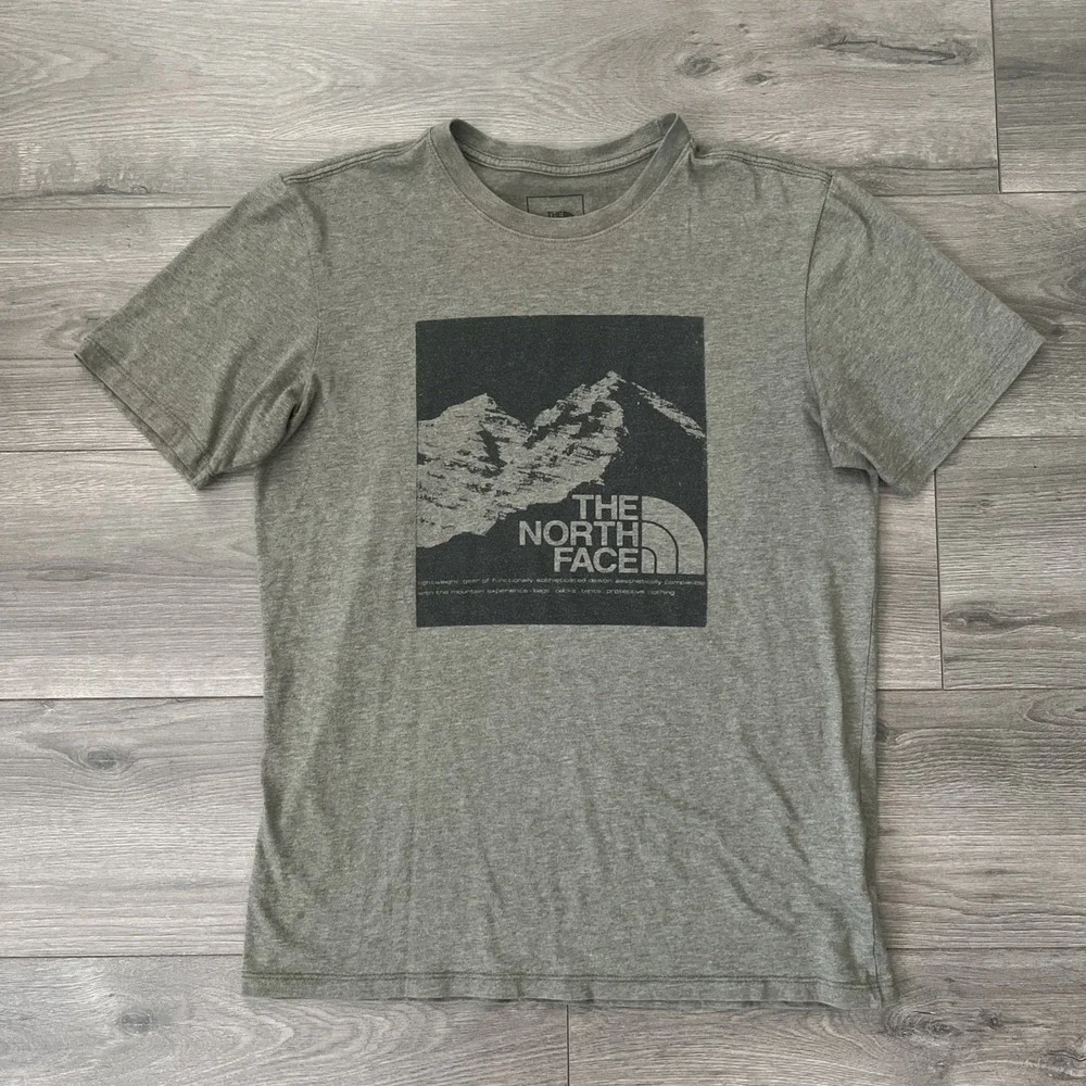 The North Face Mens S T Shirt Brown Heather Short Sleeve